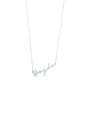 Horizontal Italic Written Silver Personalized Name Necklace
