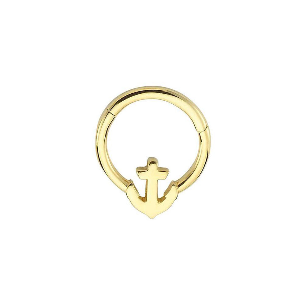 Non Stone Anchor 14K Gold Helix Piercing