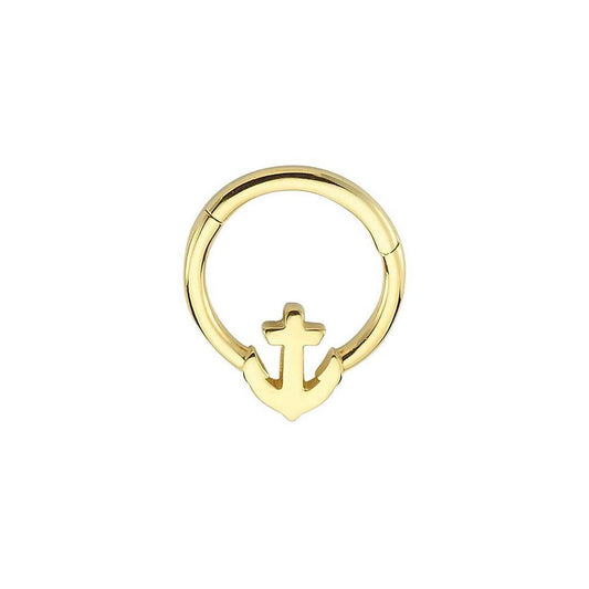 Non Stone Anchor 14K Gold Helix Piercing