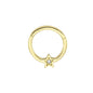 Zirkon Star 14K Gold Helix Piercing