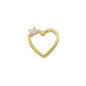 Zirkon Heart 14K Gold Helix Piercing