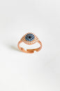 Aquamarine Stone Silver Joint Ring