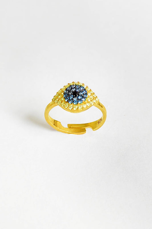 Aquamarine Stone Silver Joint Ring