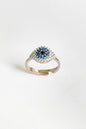 Aquamarine Stone Silver Joint Ring