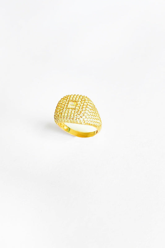 Baguette Stone Silver Ring