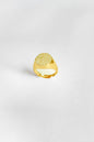 White Stone Knight Silver Ring