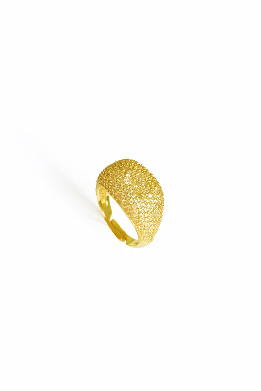 Pink Stone Molded Silver Ring