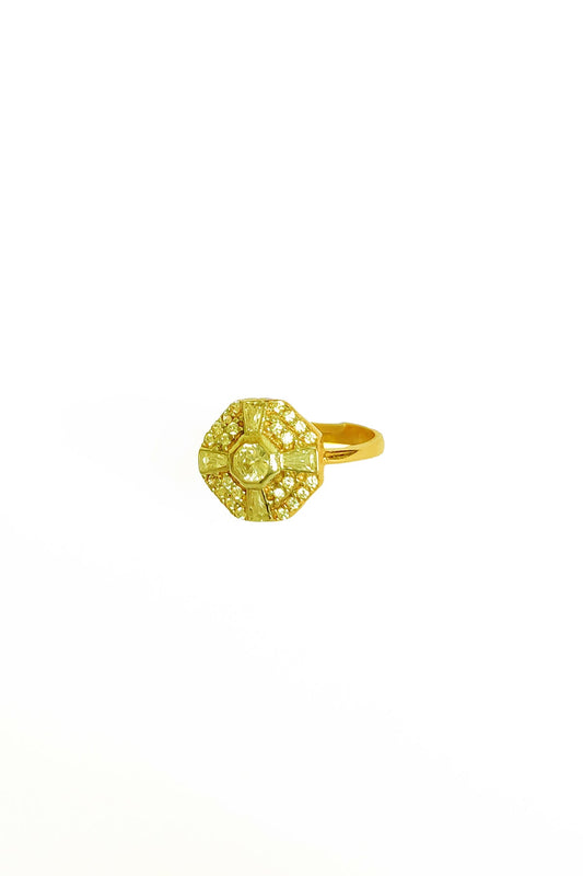 White Stone Diamond Model Silver Ring