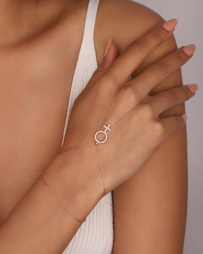 Key of the Nile Silver Shahmeran Bracelet, Adjustable Body Bracelet, Gift for Her