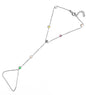 Colorful Stone Silver Sahmeran Bracelet