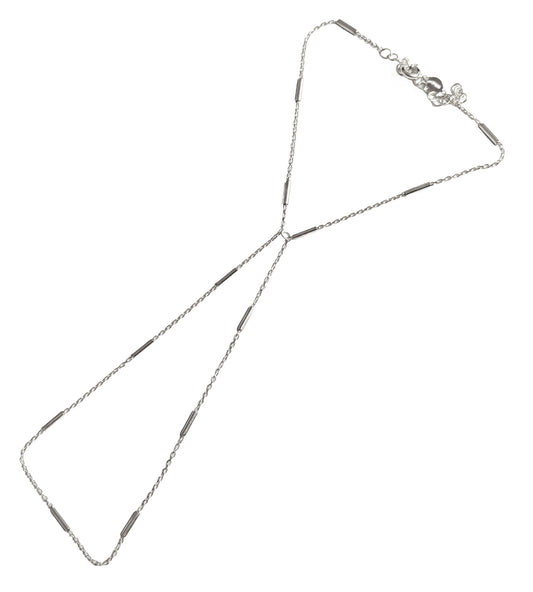 Stoneless Cylinder Chain Silver Sahmeran Bracelet