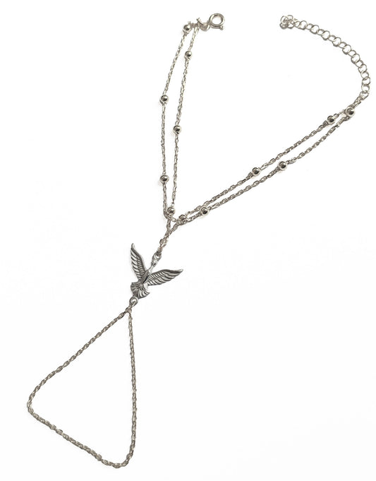 Double Color Bird Sterling Silver Slave Bracelet