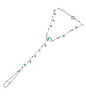 White Enamel Evil Eye Silver Chain Bracelet