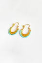 Big Basket Silver Earrings Turquoise